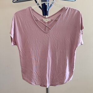 Women's Pink Criss Cross Top
